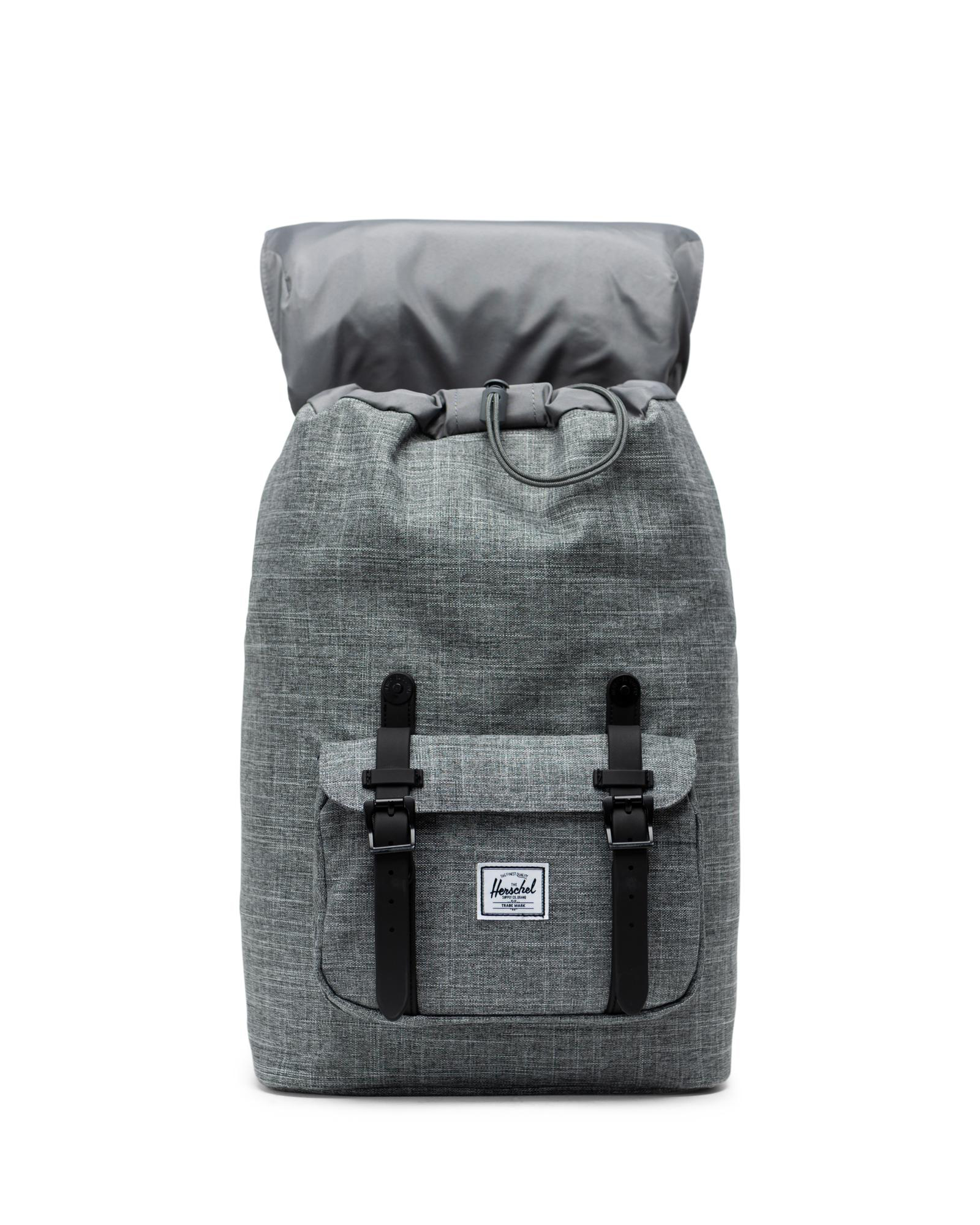 Little America Mid Volume Raven Crosshatch Black Herschel