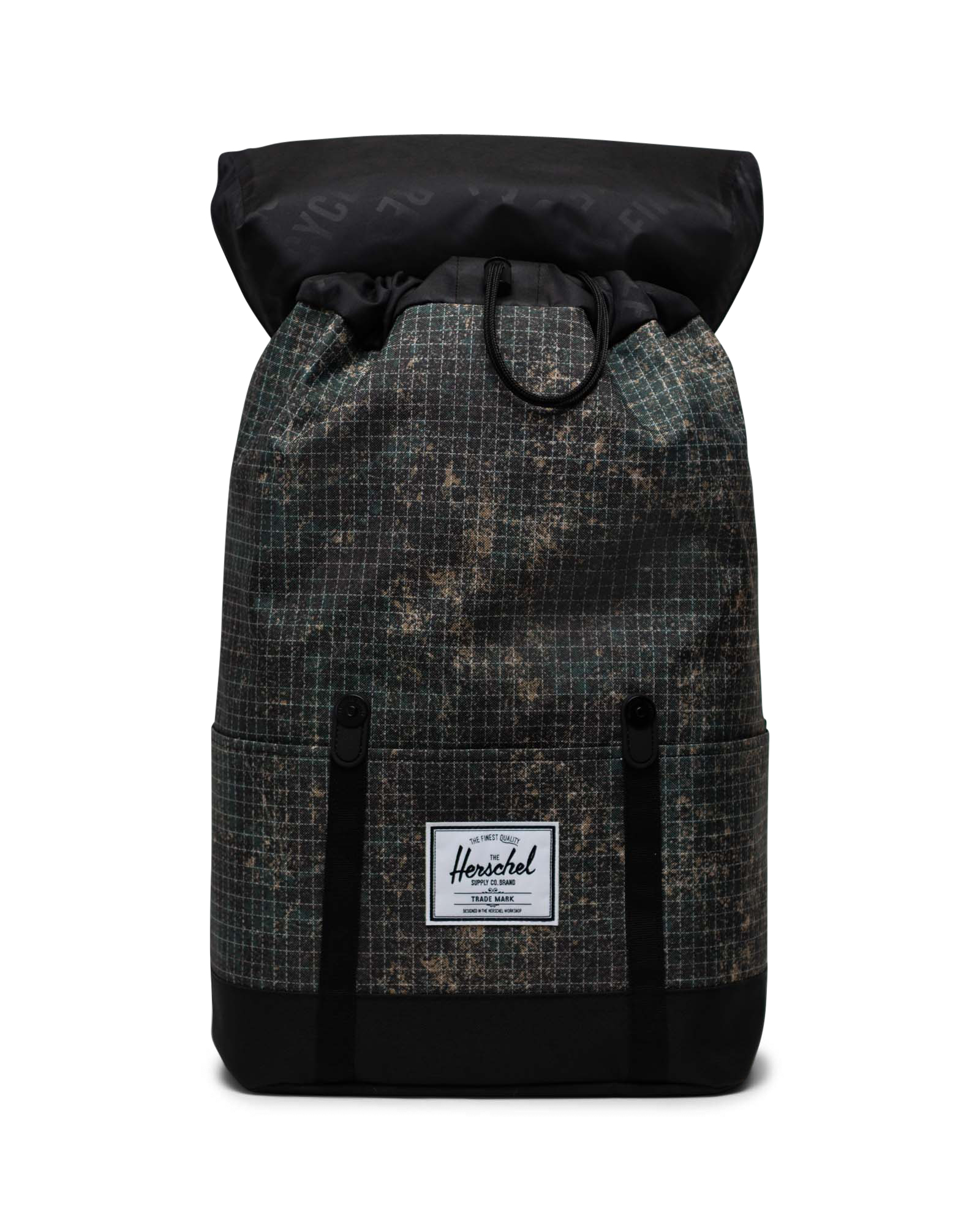 Herschel black 2024 grid backpack